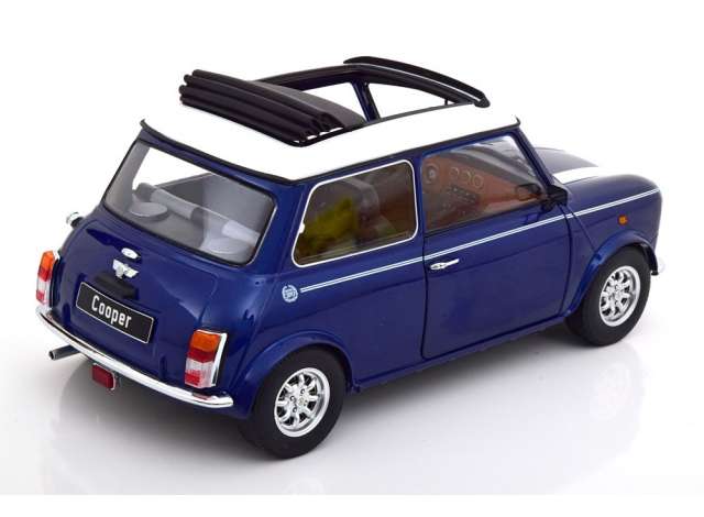 PRE-ORD3R KK Scale Modeliukas 1/12 Mini Cooper Sunroof, blue metallic/white
