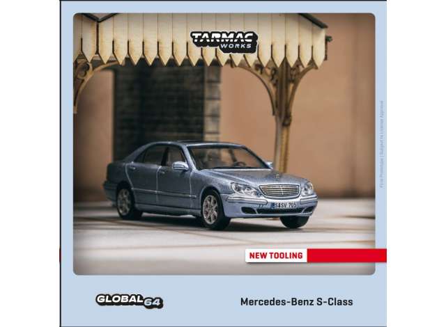 Tarmac Modeliukas 1/64 Mercedes Benz S-Class, horizon blue metallic (yra Sandėlyje)