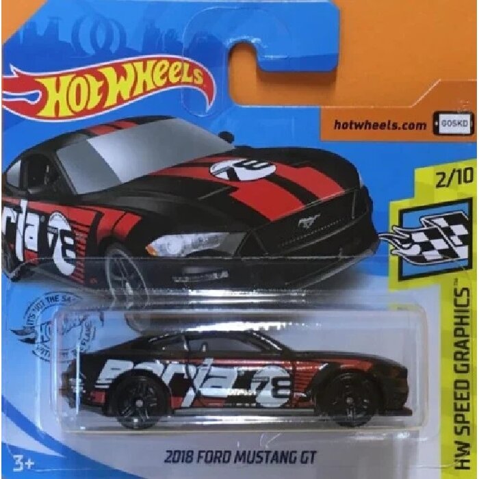 Hot Wheels Mainline Modeliukas 2018 Ford Mustang GT Borla 78 black