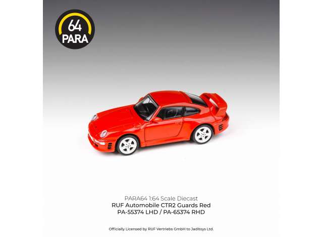 Para64 Modeliukas 1995 Ruf CTR2 *Left Hand Drive*, red (cars in a deluxe Acrylic window box)