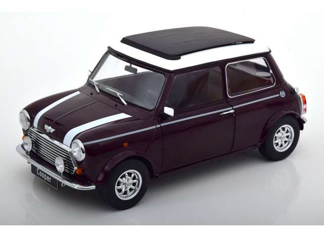 KK Scale Modeliukas 1/12 Mini Cooper Sunroof, purple-metallic/white