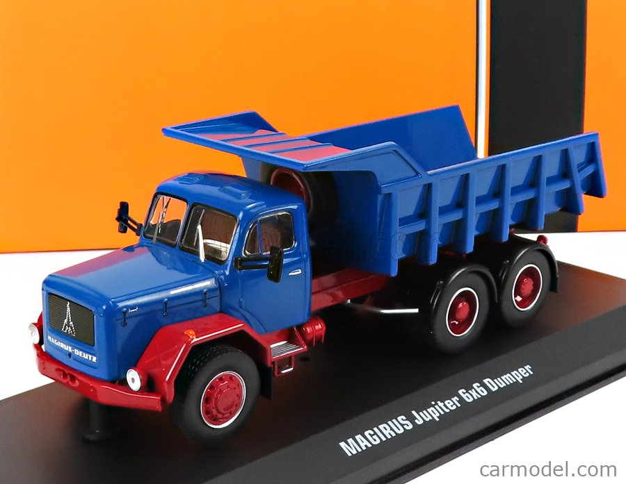 PRE-ORD3R IXO Models Modeliukas 1/43 Magirus Jupiter 6x6 Muldenkipper, blue/red