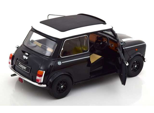 PRE-ORD3R KK Scale Modeliukas 1/12 Mini Cooper Sunroof, black metallic/white