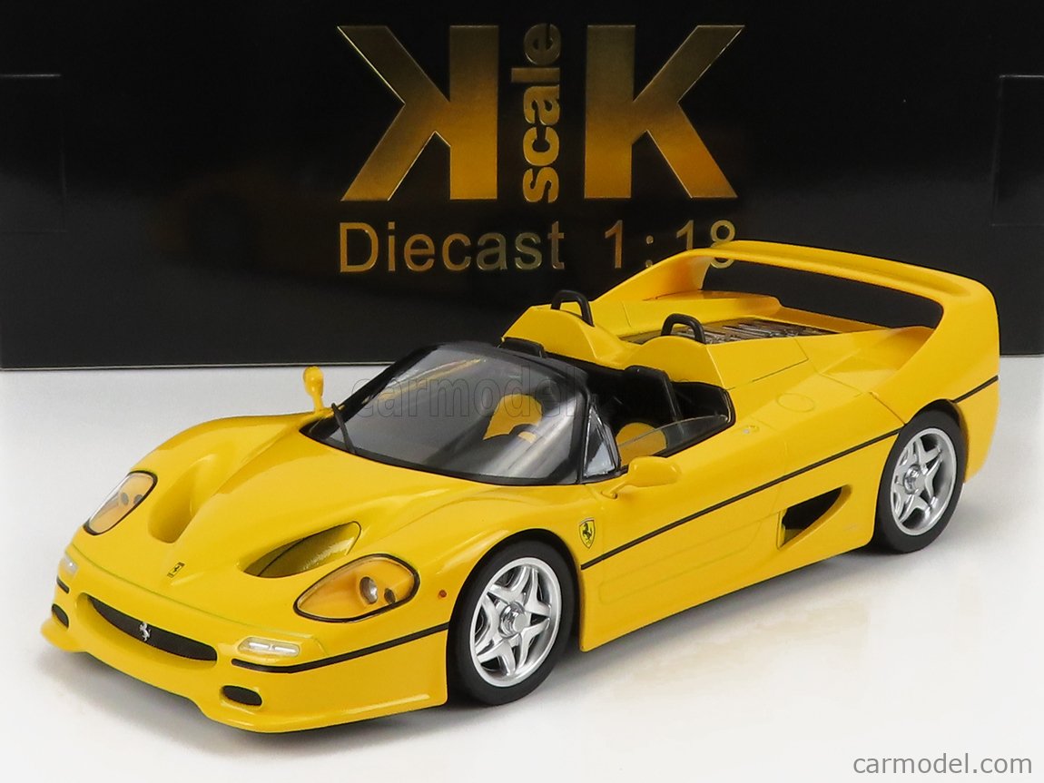 PRE-ORD3R KK Scale Modeliukas 1995 Ferrari F50 Cabrio, yellow