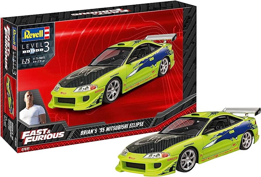 Revell - Germany Surenkamas modeliukas 1995 *Fast & Furious* Brian's Mitsubishi Eclipse, plastic modelkit