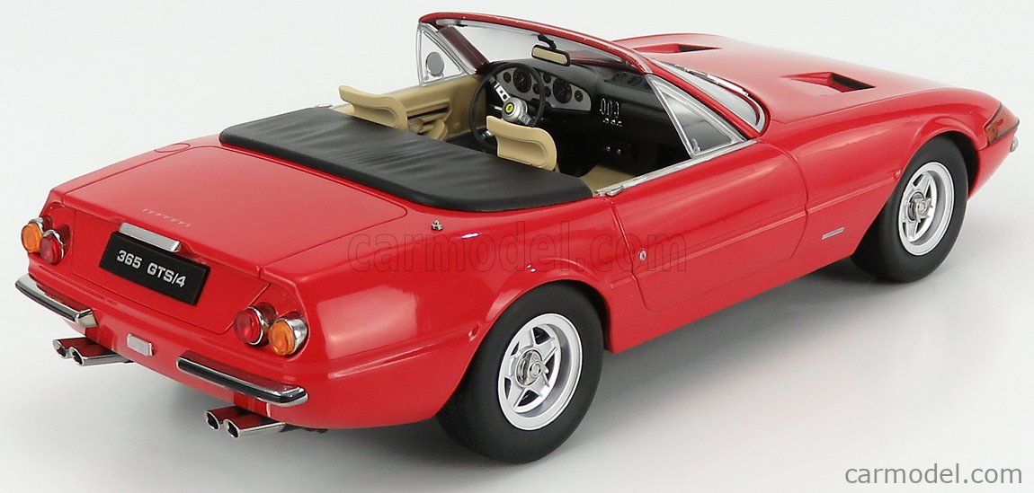 PRE-ORD3R KK Scale Modeliukas 1/18 1971 Ferrari 365 GTB Daytona Spyder Series 2, red
