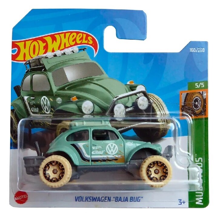 Hot Wheels Mainline Modeliukas Volkswagen Baja Bug Green (yra Sandėlyje)