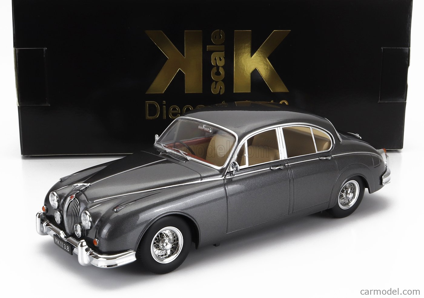 PRE-ORD3R KK Scale Modeliukas 1/18 1959 Jaguar MK II 3.8 RHD, darkgrey-metallic