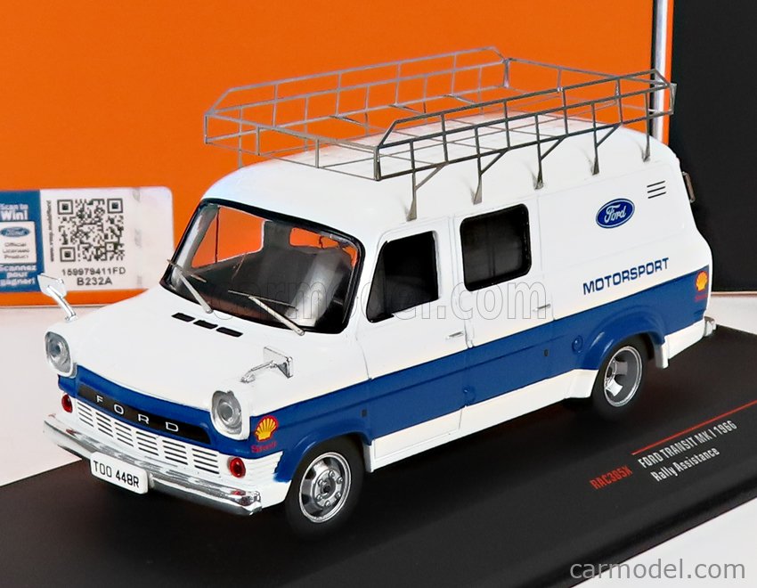 PRE-ORD3R IXO Models Modeliukas 1966 Ford Transit MKI Van Ford Motorsport Assistance Van