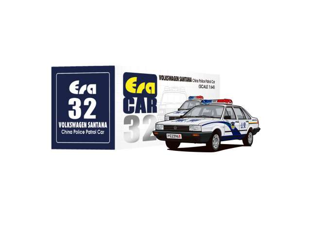 Era Car Modeliukas Volkswagen Santana 1st special edition China Traffic Police Patrol car, white/blue