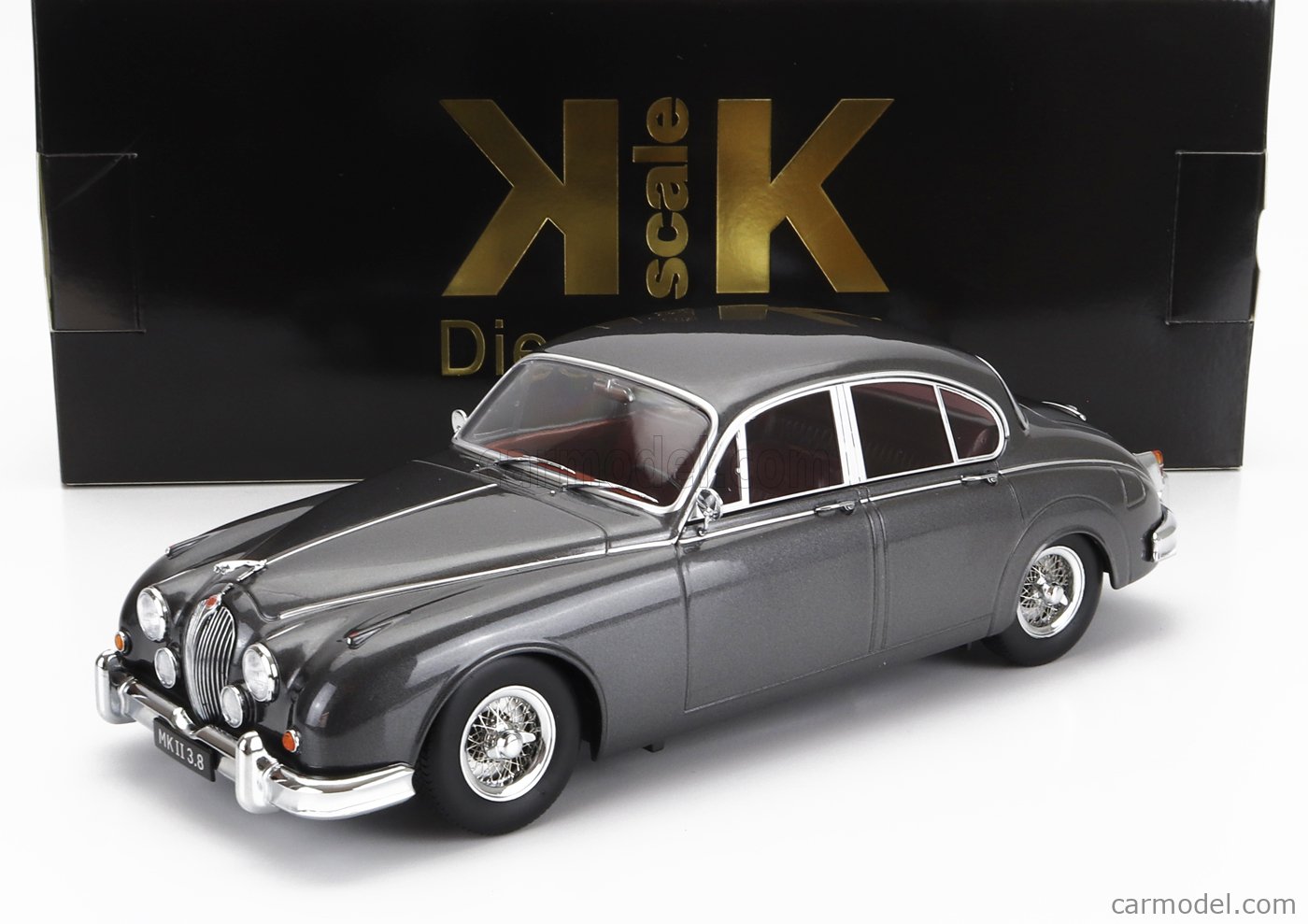 PRE-ORD3R KK Scale Modeliukas 1/18 1959 Jaguar MK II 3.8 LHD, darkgrey-metallic