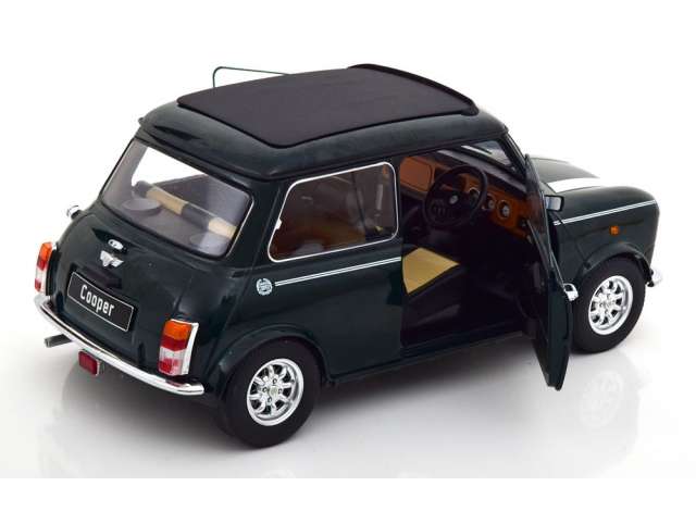 PRE-ORD3R KK Scale Modeliukas 1/12 Mini Cooper Sunroof, dark green/white