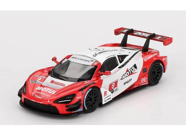 PRE-ORD3R Mini GT Modeliukas 1/64 2024 McLaren 720S GT3 EVO *Pfaff* Motorsports Laguna Seca, white/red