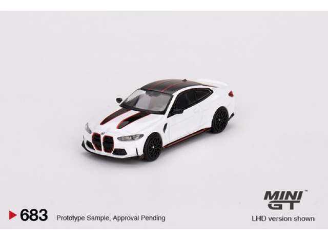 Mini GT Modeliukas BMW M4 CSL, alpine white