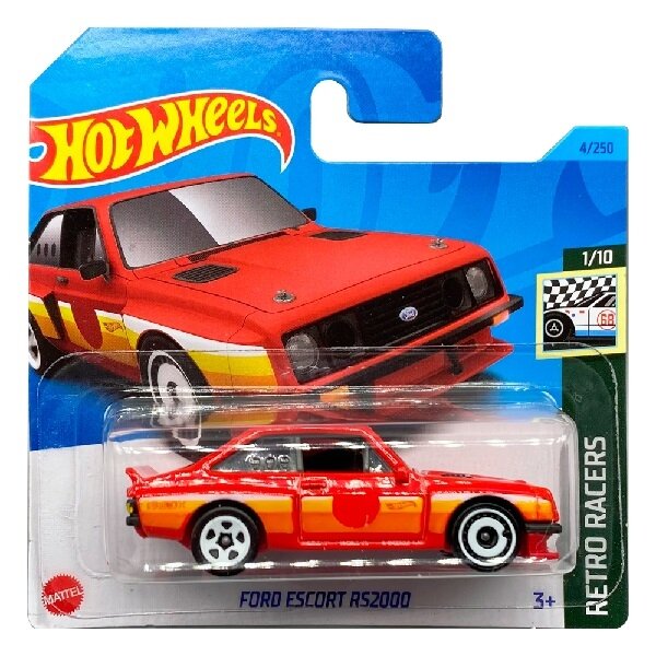 Hot Wheels Modeliukas ford escort rs2000 red short card (yra Sandėlyje)