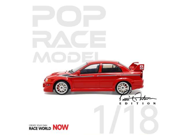 Pop Race Modeliukas 1/18 Mitsubishi Evo 6.5 Evolution Tommi Makinen Edition Red