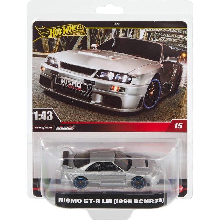 Hot Wheels Premium Modeliukas 1/43 1995 Nismo GT-R LM BCNR33, silver (yra Sandėlyje)