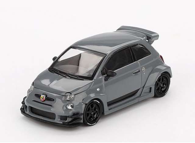 PRE-ORD3R Mini GT Modeliukas 1/64 2024 Fiat Abarth 595 LB-Works X, Abas Works Grey