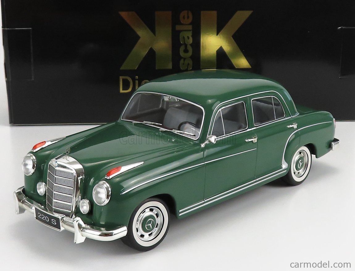 KK Scale Modeliukas 1/18 1956 Mercedes 220 S Sedan, green