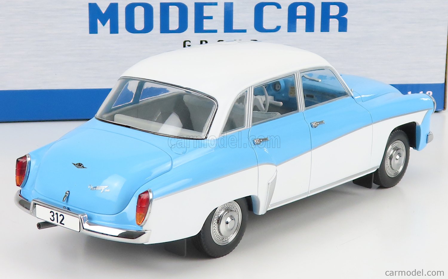 PRE-ORD3R MCG Modeliukas 1/18 1959 Wartburg 311, grey/white