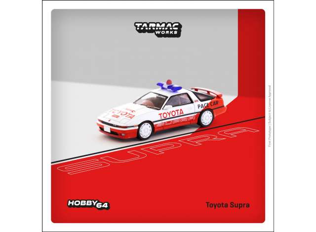 PRE-ORD3R Tarmac Modeliukas 1/64 Toyota Supra Pace Car, white/red