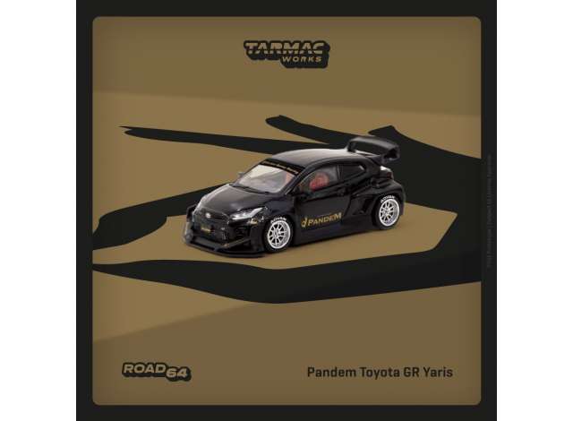 Tarmac Modeliukas 1/64 Pandem Toyota Yaris GR, black (yra Sandėlyje)