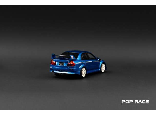 PRE-ORD3R Pop Race Modeliukas 1/18 Mitsubishi Evo 6.5 Evolution Tommi Makinen Edition Blue