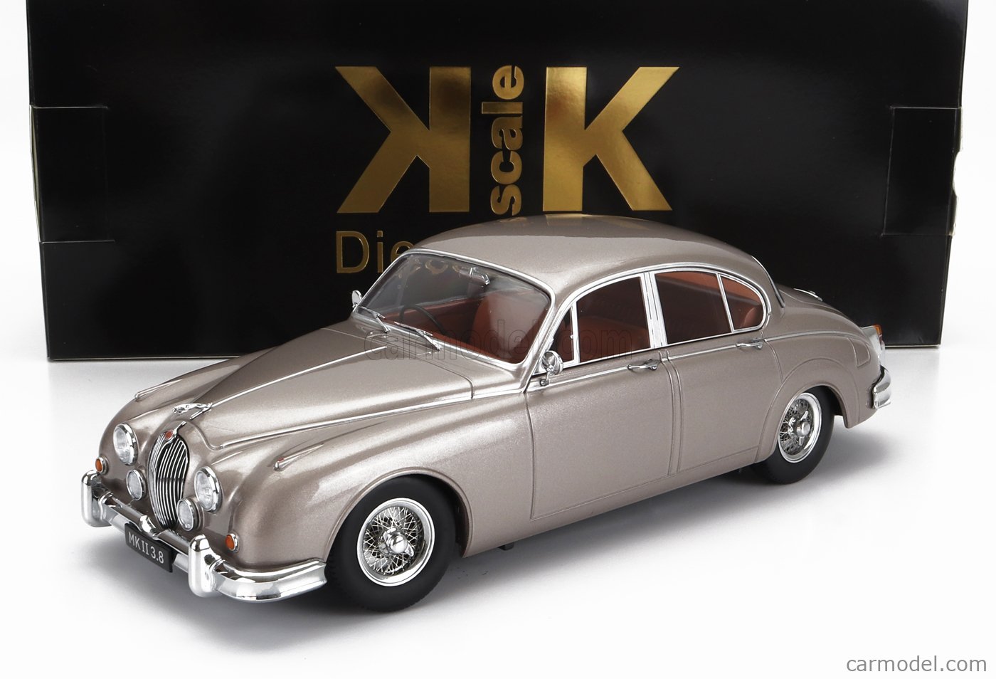 KK Scale Modeliukas 1/18 1959 Jaguar MK II 3.8 RHD, pearl-silver