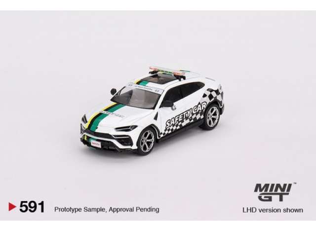 Mini GT Modeliukas 2022 Lamborghini Urus Macau GP Official Safety Car, white/green (Right Hand Drive) (yra Sandėlyje)