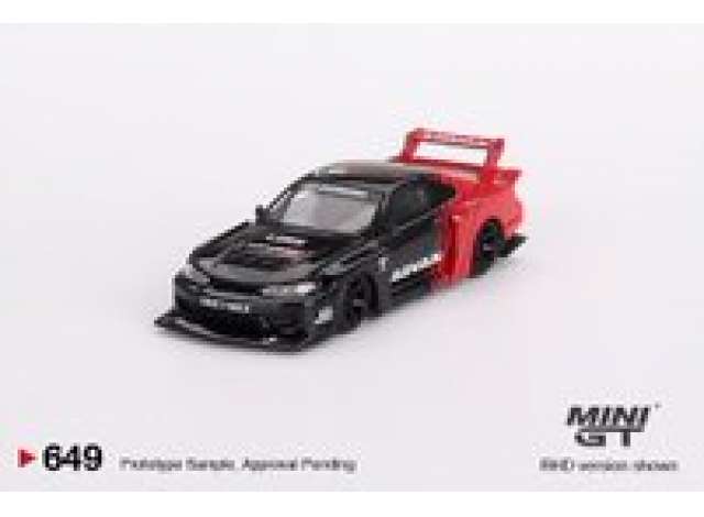 Mini GT Modeliukas 1/64 1999 Nissan Silvia (S15) LB- Super Silhouette, red/black (yra Sandėlyje)