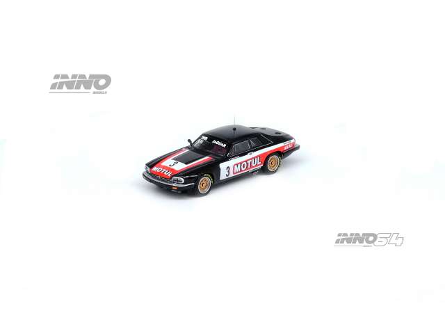 PRE-ORD3R Inno64 Modeliukas 1/64 1982 Jaguar XJ-S TWR #3 *Team Motul* T. Walkinshaw/C. Nicholson European Tooling Car Championship, black