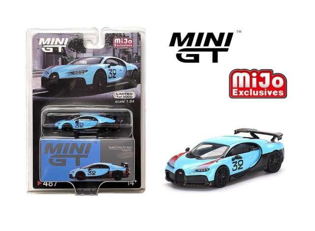 Mini GT Modeliukas Bugatti Chiron Pur Sport, light blue (yra Sandėlyje)