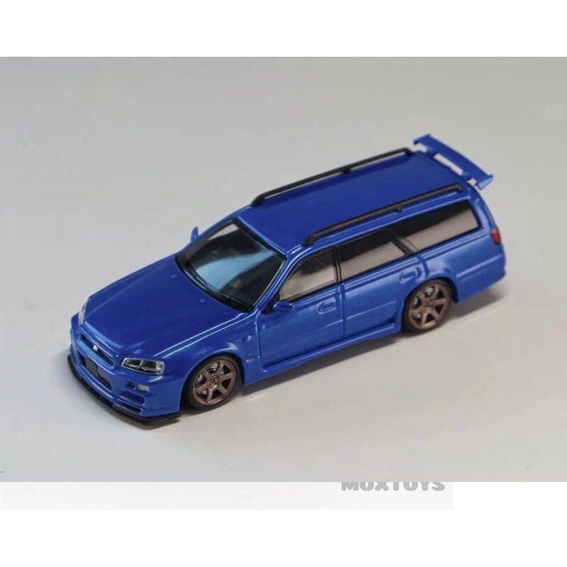 PRE-ORD3R Street Weapon Modeliukas 1/64 Nissan R34 Wagon, blue