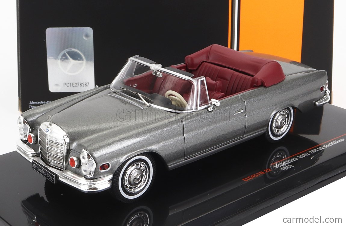 PRE-ORD3R IXO Models Modeliukas 1/43 1969 Mercedes Benz 280 SE 3.5 (W111) US Version, grey metallic