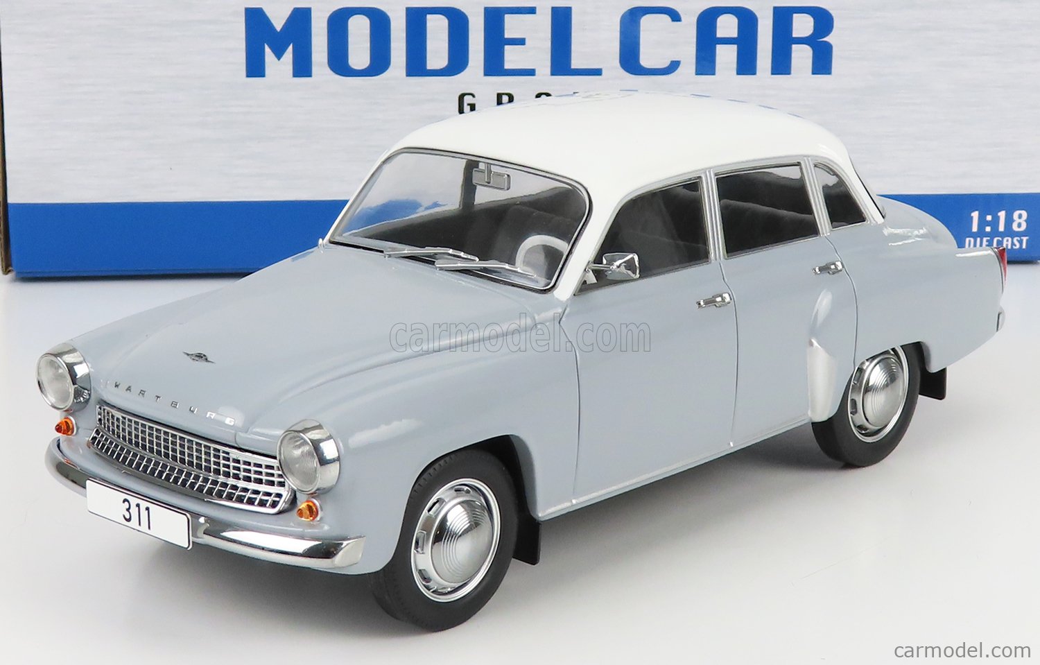 PRE-ORD3R MCG Modeliukas 1/18 1959 Wartburg 311, light blue/white
