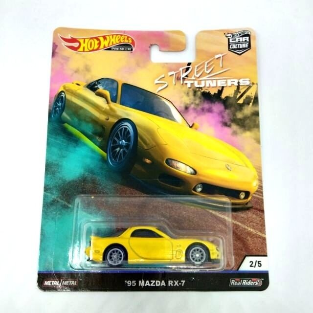 Hot Wheels Premium Street Tuners Modeliukas 95 Mazda RX-7 yellow