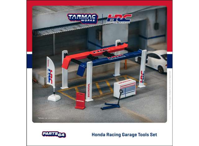 PRE-ORD3R Tarmac Modeliukas 1/64 Garage Tools Set *Honda Racing*, white/red/blue