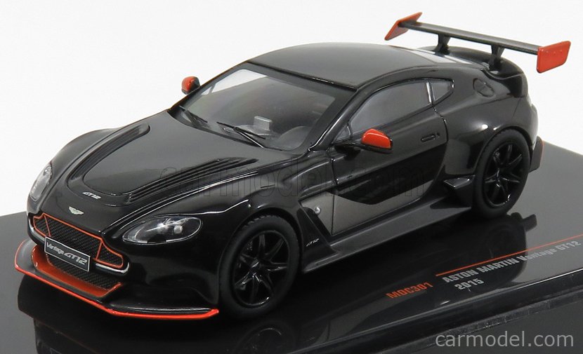 PRE-ORD3R IXO Models Modeliukas 1/43 2015 Aston Martin Vantage GT12, black/orange