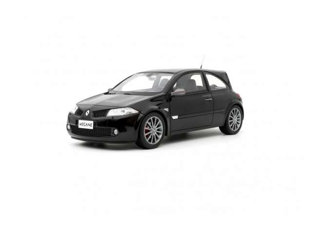 PRE-ORD3R OttO Miniatures Modeliukas 1/18 2005 Renault Megane 2 RS Phase 2 *Resin series*, noir profond gna