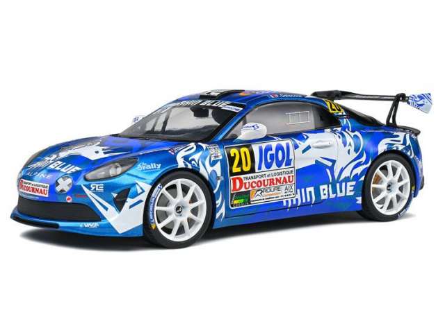 PRE-ORD3R Solido Modeliukas 1/18 2021 Alpine A110 #20 Delecour/Guigonnet Rally du Var, blue
