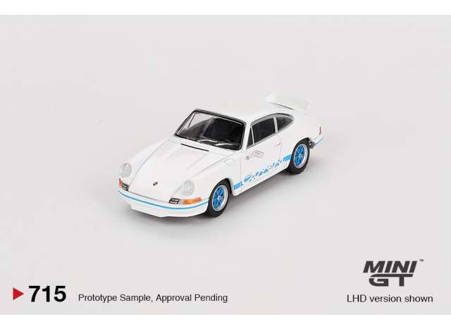 Mini GT Modeliukas 1/64 1974 Porsche 911 (901) Carrera RS 2.7 grand prix white with blue livery