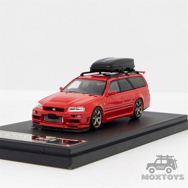 PRE-ORD3R Street Weapon Modeliukas 1/64 Nissan R34 Wagon, red