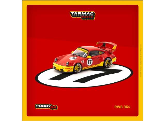 Tarmac Works Modeliukas Porsche RWB 964, red/yellow