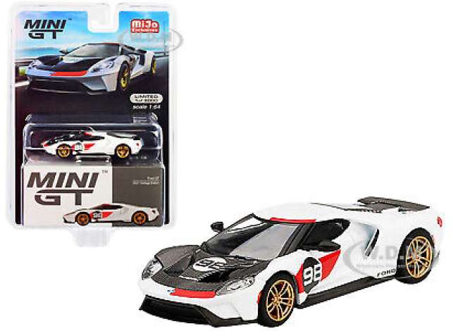 PRE-ORD3R Mini GT Modeliukas 1/64 Ford GT 2021 Ken Miles Heritage version #98, white/black