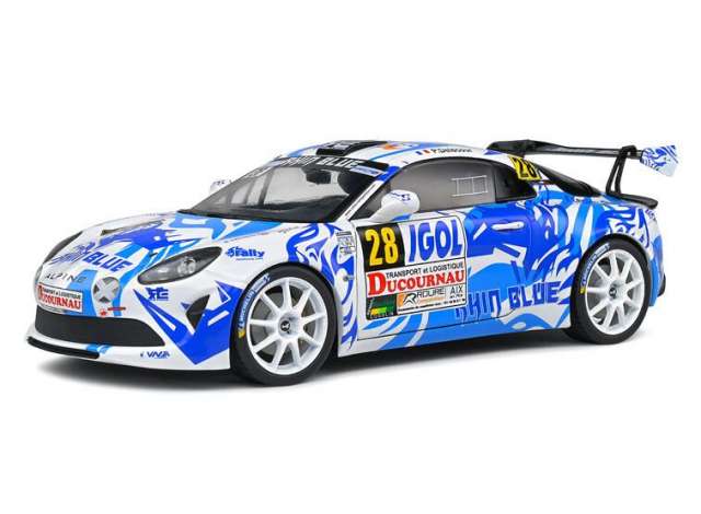 Solido Modeliukas 1/18 2021 Alpine A110 #28 Delecour/de Gastelli Rally du Var, blue/white