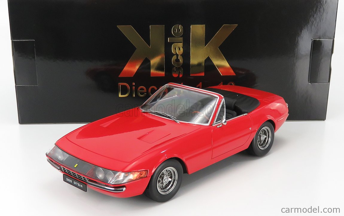 PRE-ORD3R KK Scale Modeliukas 1969 Ferrari 365 GTB Daytona Spyder, red