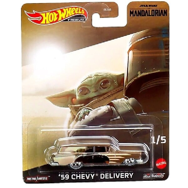 Hot Wheels Premium Pop Culture Mandalorian Modeliukas 59 Chevy Delivery Star Wars