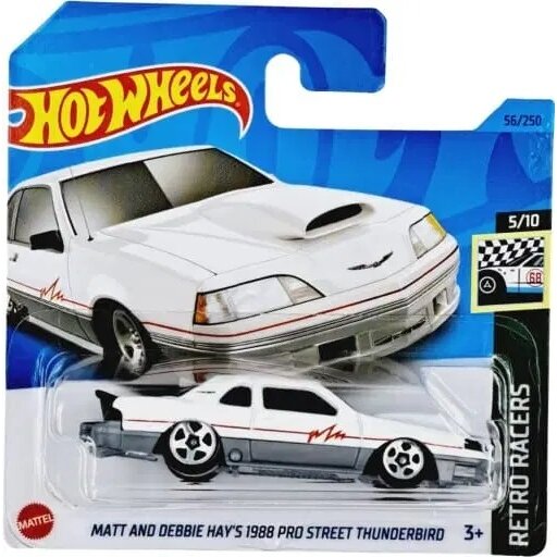 Hot Wheels Modeliukas Matt and Debbie Hays 1988 Pro Street Thunderbird white short card (yra Sandėlyje)