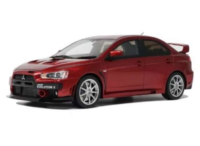 OttO Miniatures Modeliukas 1/18 2012 Mitsubishi Lancer Evo X FQ 400 *Resin series*, orient red
