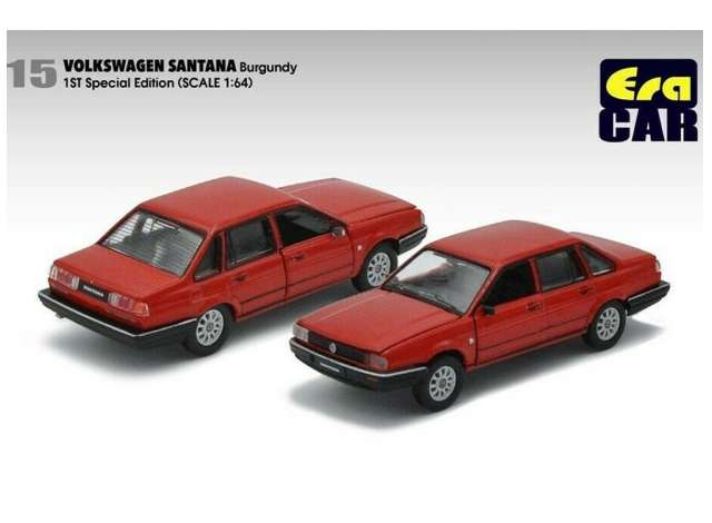 Era Car Modeliukas Volkswagen Santana 1 st Special Edition, burgundy